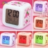 Glowing LED Children Kid SpongeBob SquarePants Pattern Cube Alarm Clock