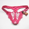 Spice Sexy Attractive T-Back Butterfly Hollow Underwear Rose